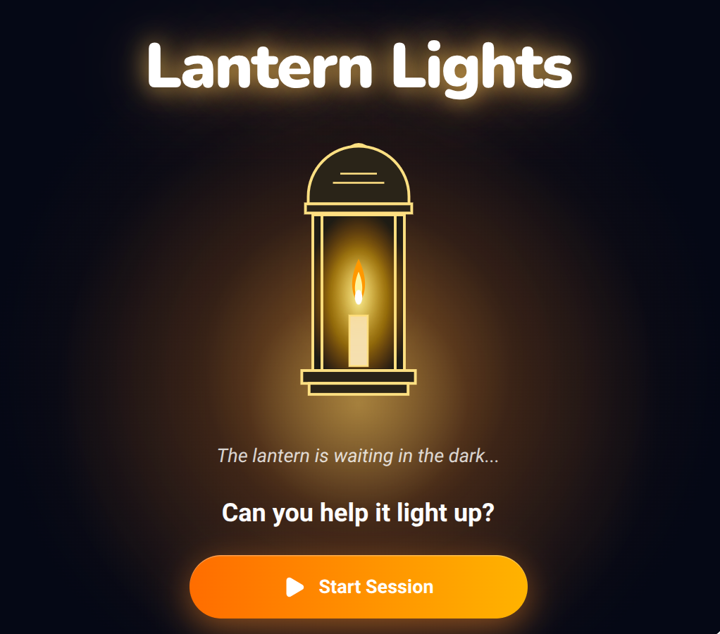 Lantern Lights: Four simple touches bring a glowing lantern and its nighttime world to life.