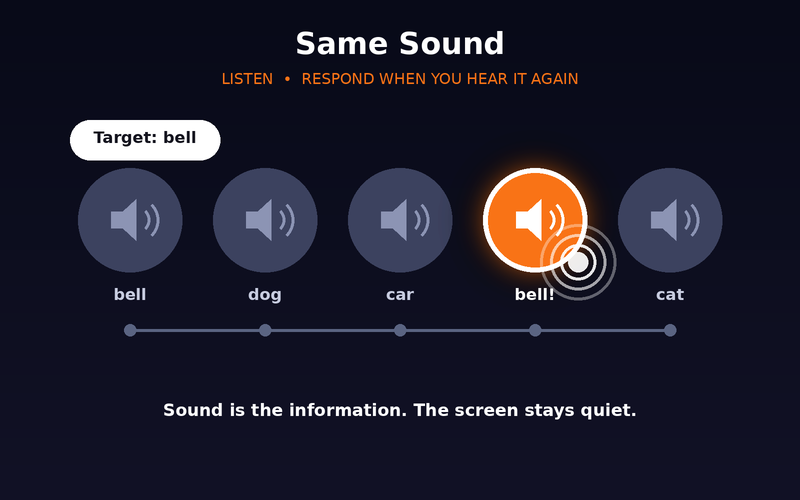 Same Sound: listen for it again.