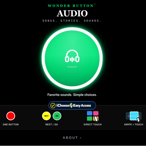 Wonder Button Audio screenshot: Songs. Stories. Sounds.