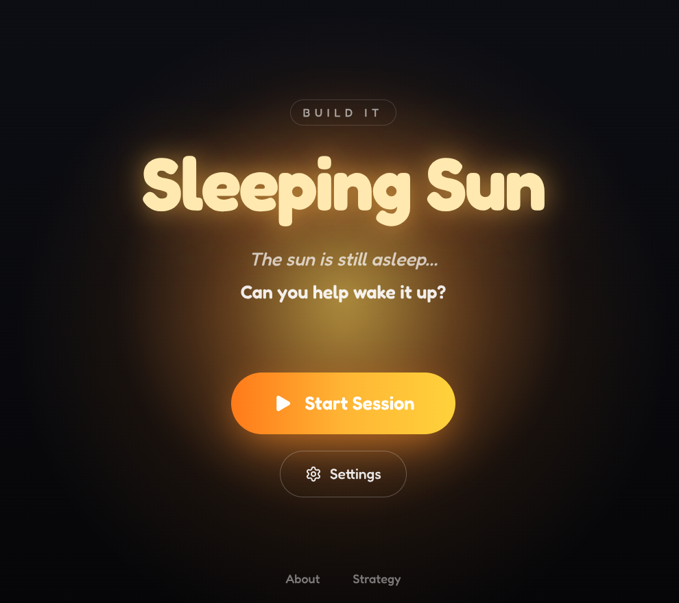 Smiling Sun: Four little touches wake a sleepy sun and bring a colorful morning to life.