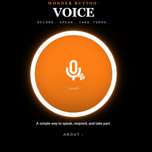 Wonder Button Voice screenshot: Record. Speak. Take turns.