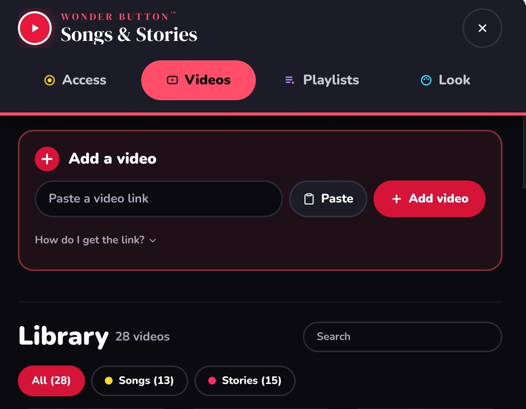 Paste a link to add a video.